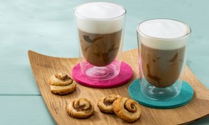Dinkelkaffee mit Karamell-Swirl