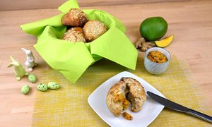 Dinkelbrötchen mit Mango-Ingwer-Chutney